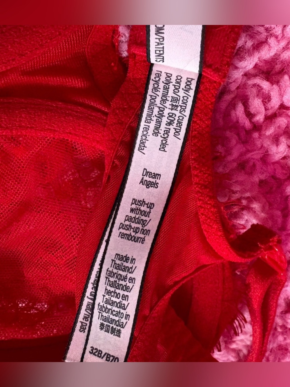 ❦ Dream Angels Red Lace Unlined Bra ❦ - Picture 8 of 9